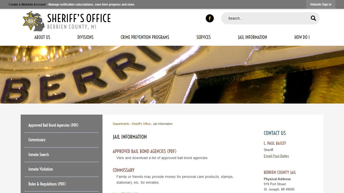 Jail Information | Berrien County, MI